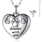 Jewelry Isunni Wholesale Memorial Cremation Jewelry Heart Urn Locket Necklaces For Pet Ashes
