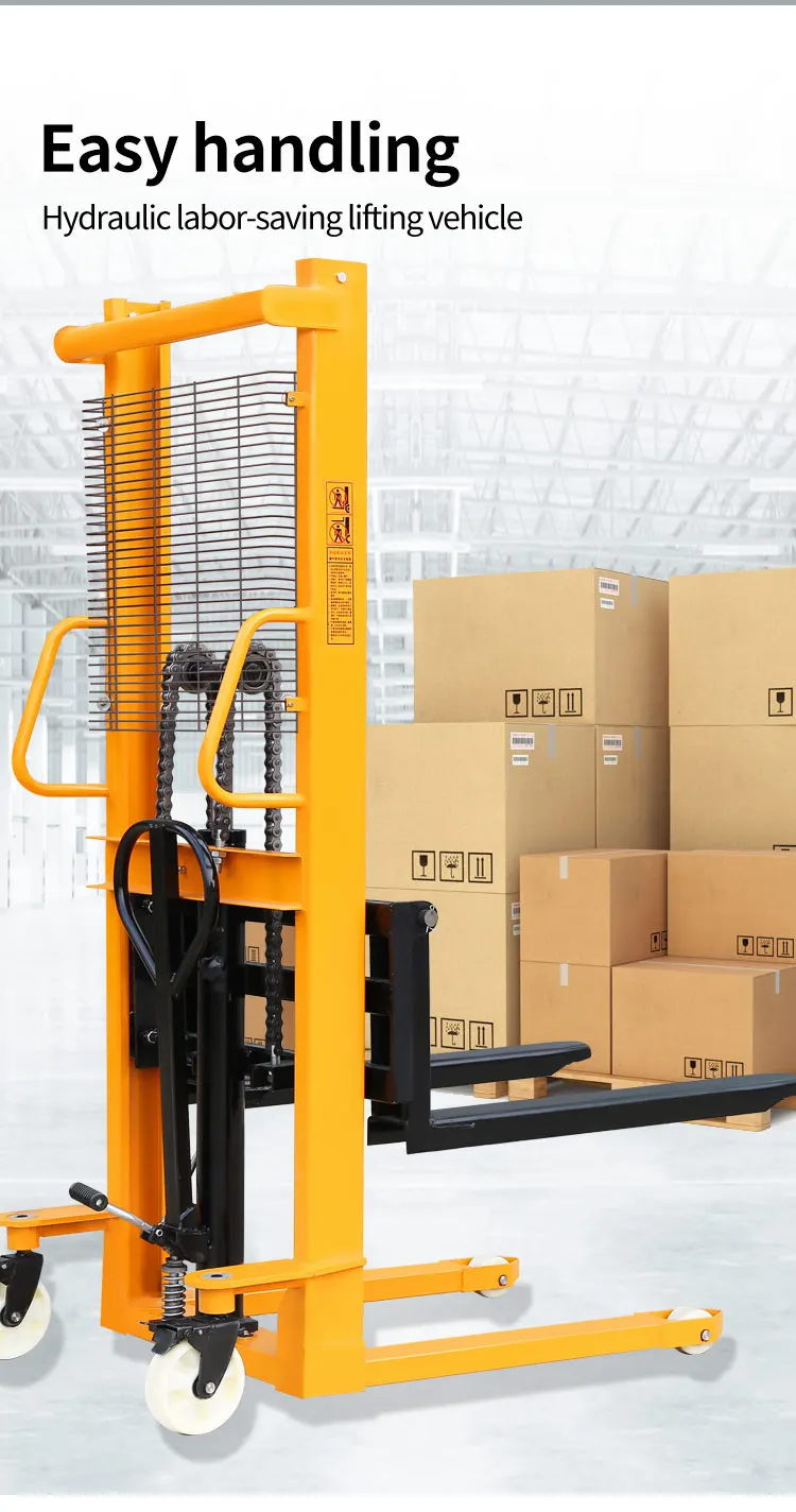 high efficiency Hand Truck hydraulic pallet lift Forklift Machine with low price manual stacker