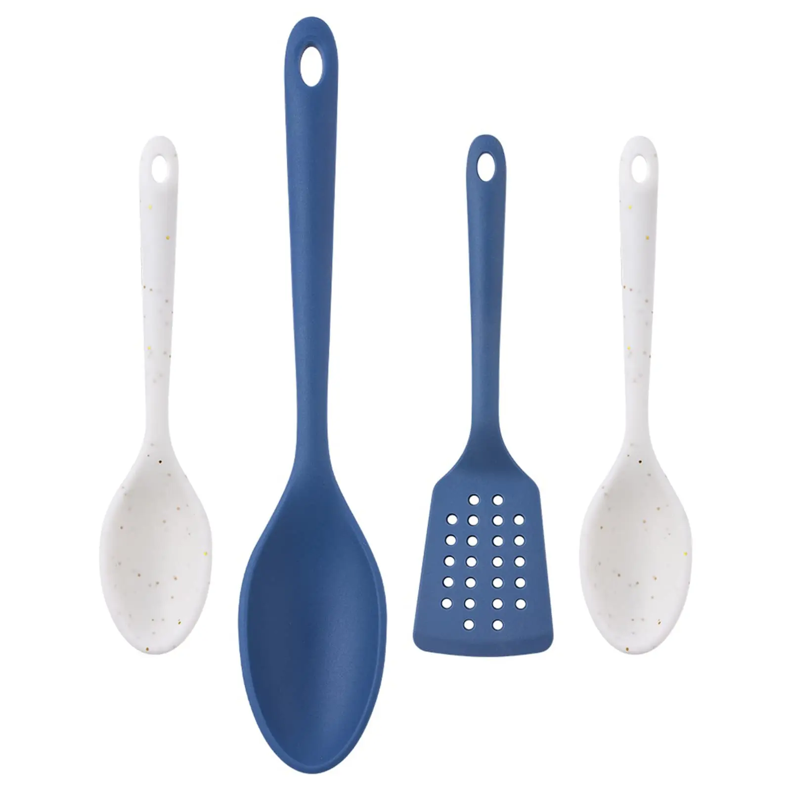 Silicone Spatula Set- 4 Piece Kitchen Utensil Set with 1 Large Silicone Spatula 1 Slotted Turner 1 mini silicone spatula