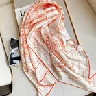 Style Scarf Ladies 2021 New Style Scarf Elegant English Letter Printing Summer Sunscreen Ladies Silk Scarf Shawl
