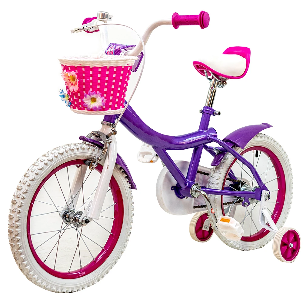 product oem 16 kids mountain bike with steel fork single speed gears rear pedal brake ordinary pedal for 3 6 years old girls-3