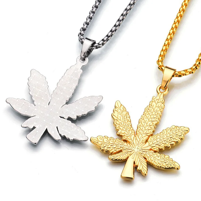 Fashion Jewelry Hemp Leaf Pendant 