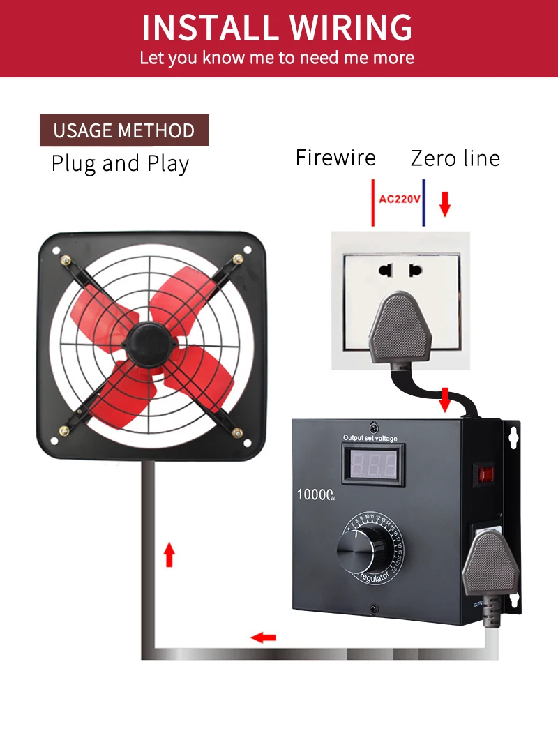 Scr Voltage Regulator Fan, 10000w, AC110v, 220v - detail 30
