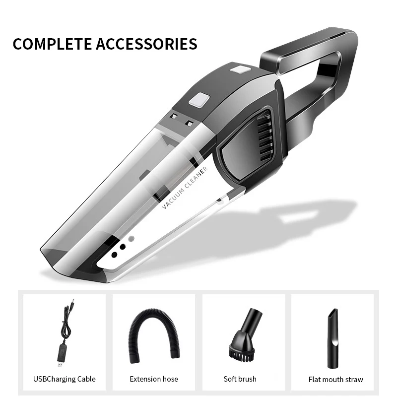 2023 New 120w High Power Rechargeable Car Vacuum Cleaner Super Suction