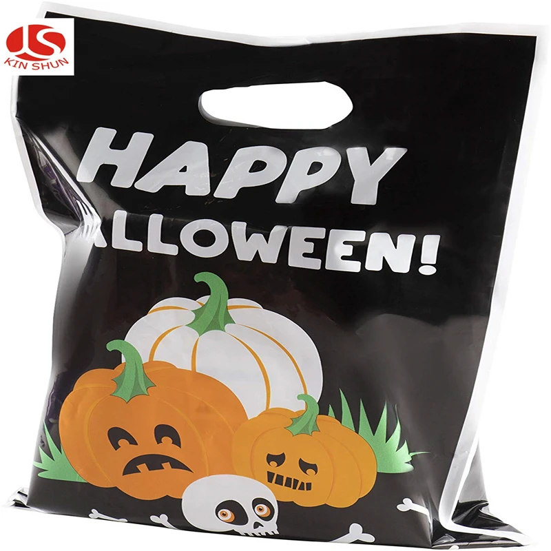 plastic halloween party favor bag packaging candy bags printing