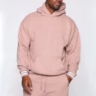 Sweat Suit Sweat Suit Men Fitness Apparel Men's Sports Sets Long Sleeves Cotton Pink Hoodie With Joggers Tracksuit Men