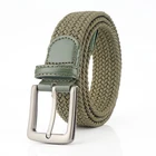 Women Belts Mens Elastic Stretch For Women Waist Belts Canvas Braided Woven Leather Hot Metal Youth