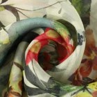 Silk Fabric 100%pure Mulberry Silk Chiffon Fabric Wholesale Vintage Silk Digital Printed Women Dress Wedding
