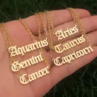 Name Name Necklace Stainless Steel Jewelry Custom Name 18K Horoscope Sign Zodiac Necklace Factory