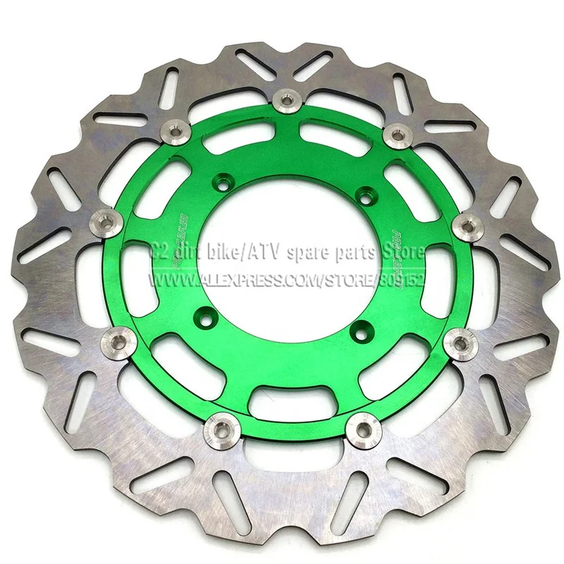 Mm Oversize Front Floating Brake Disc Rotor Plate Fit For Kawasaki