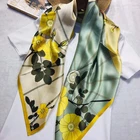 Scarves Explosive Fashion Women Retro Ethnic Geometric Square Leopard Print Silk Scarf Satin Scarves