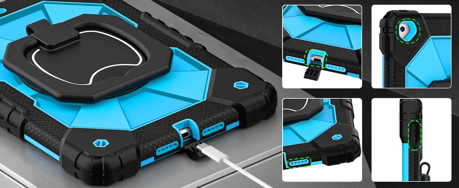 product protective case with screen protector pen holder 360 rotating stand for apple 9th generation for ipad 102 inch-11