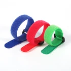 Nylon Buckle Self Adhesive Stretch Micro Nylon Fastener Elastic Hook And Loop With Buckle Cable Ties Strap Band Fabric