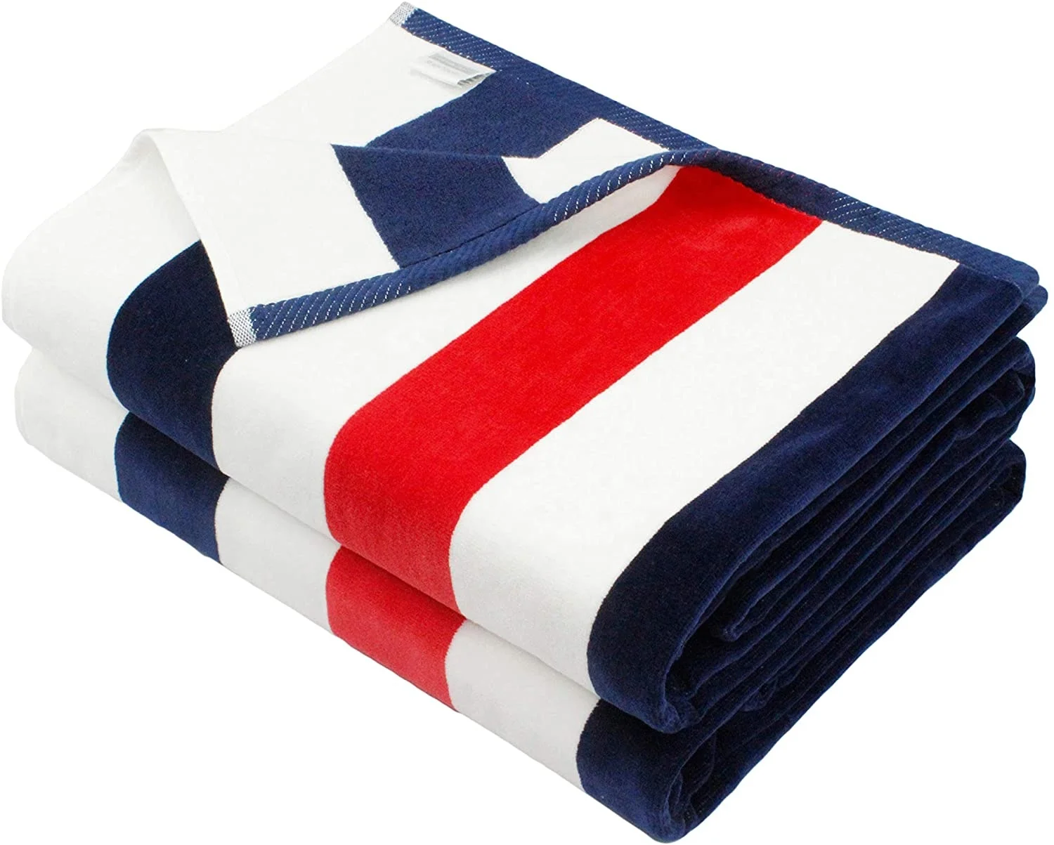 Red Striped Pool Beach Towel 100% Cotton 75x150cm Large Stripe Bath Towels 
