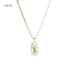 Gold Jewelry JHZ135 18k Necklace Gold Virgin Mary Cross Religious Jewelry Diamond Pendant Necklace