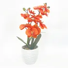 Free Sample2021 Hot Selling Halaenopsis Orchid Plastic Pot Orchid Butterfly Artificial Flowers Decorations