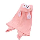 Coral Large Wholesale Coral Velvet Large Size 70x140cm Kids Beach Towel Robe With Hooded For Children