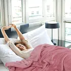 Fluffy Luxury Microfiber Solid Color Pink Fluffy Blanket Wholesale Cheap Cozy Coral Throw Blankets
