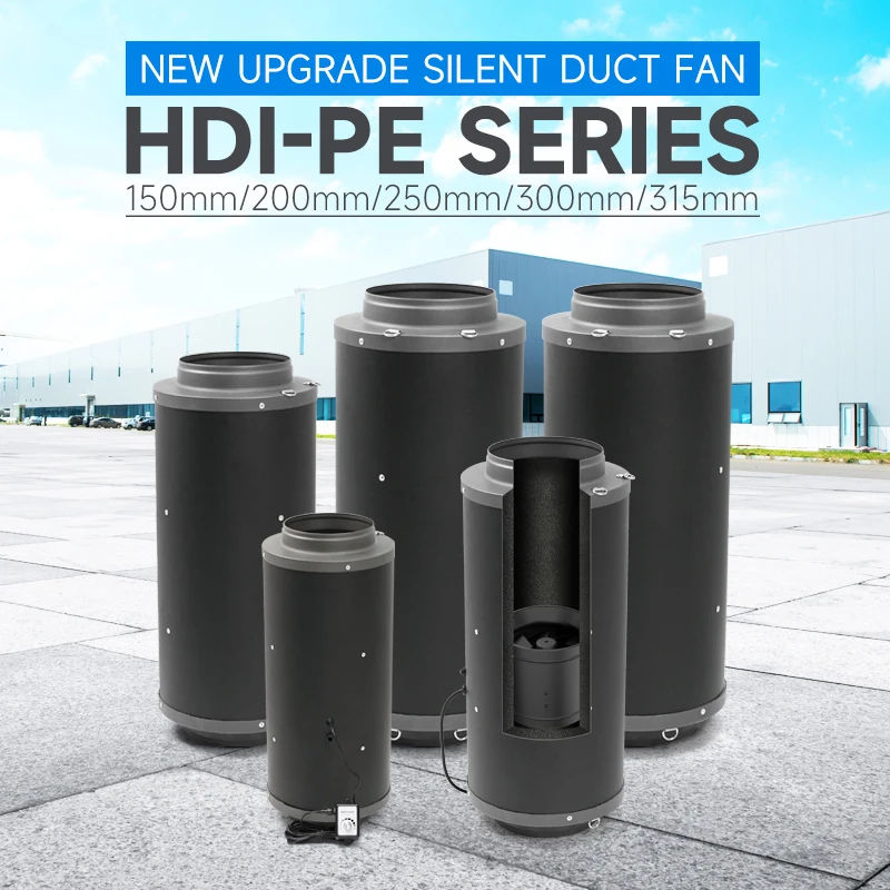 Silent Duct Exhaust Fan, CFM, 10'black - detail 4