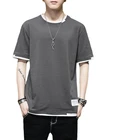 Boy's Shirt Custom Logo Cotton Student Casual Boy's Sportswear Summer White Edge Designer Brand T Shirt Men