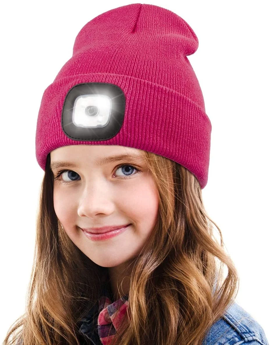 led light knit beanie hat