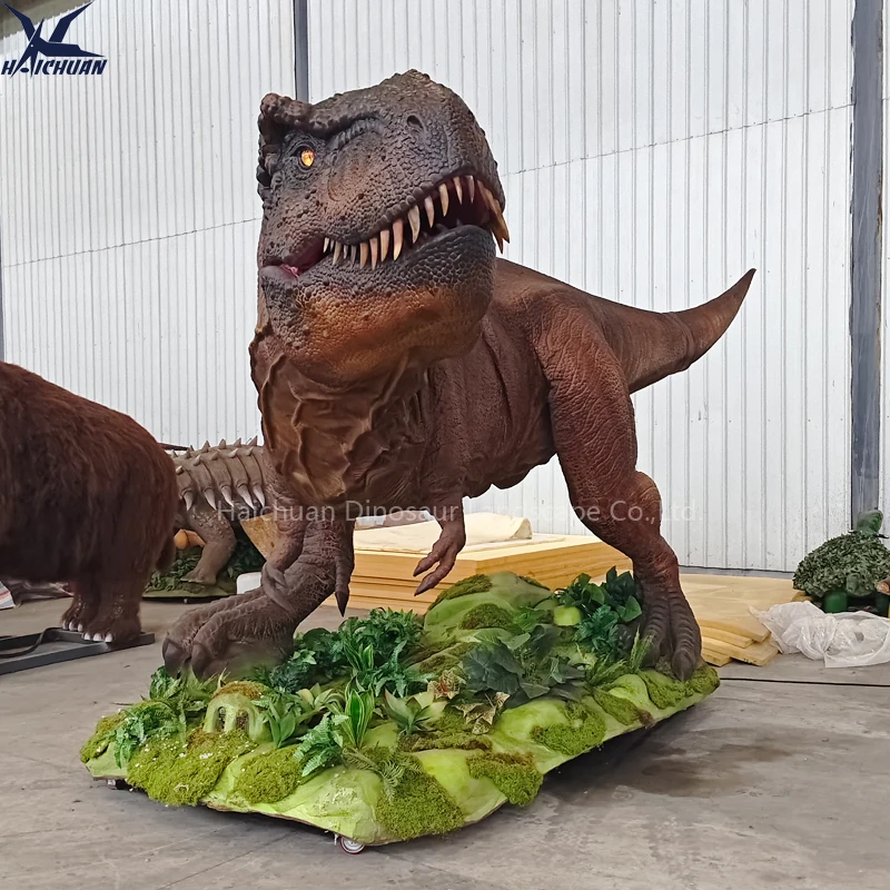 product manufacturer haichuan t rex animatronico dinosaurio servo motor with motionssounds for airport trampoline playing theme park-2