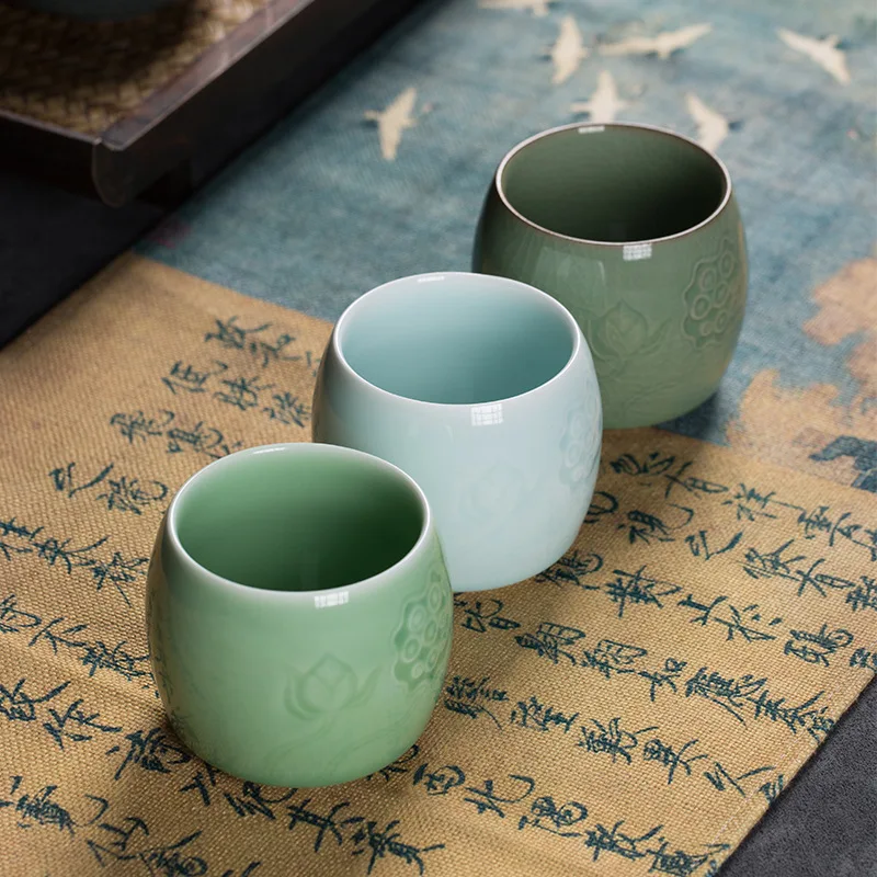 product best selling customized portable reusable ceramic drink tea cup kung fu tea set household small ceramic water cup992-6