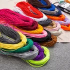 Colorful Stretch Round Elastic Cord Rope Polyester Wrapped Elastic Drawstring Cord Band For Garment