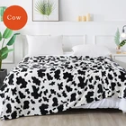 Animal Printed Blankets Cheap Modern Animal Printed Soft Cow Pattern Printing Flannel Throw Blankets