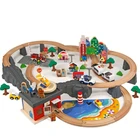 Train Set Brain Wooden Small Train Track Magnet Train Track Set Construction Brain Development Toys For Children