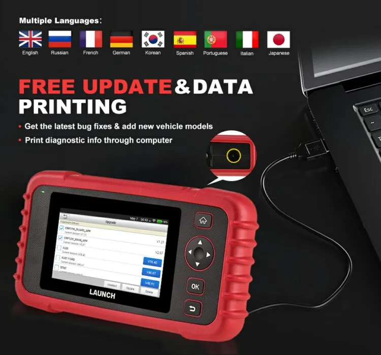 Launch Crp123x Crp 123x Obd2 Diagnostic Tool Eng Abs Airbag Srs At