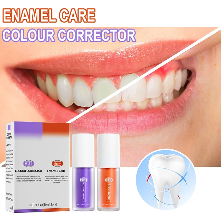 V34 Purple Toning Beauty Teeth Pen White teeth cleaning tooth stain removal anti-pigmentation oral care