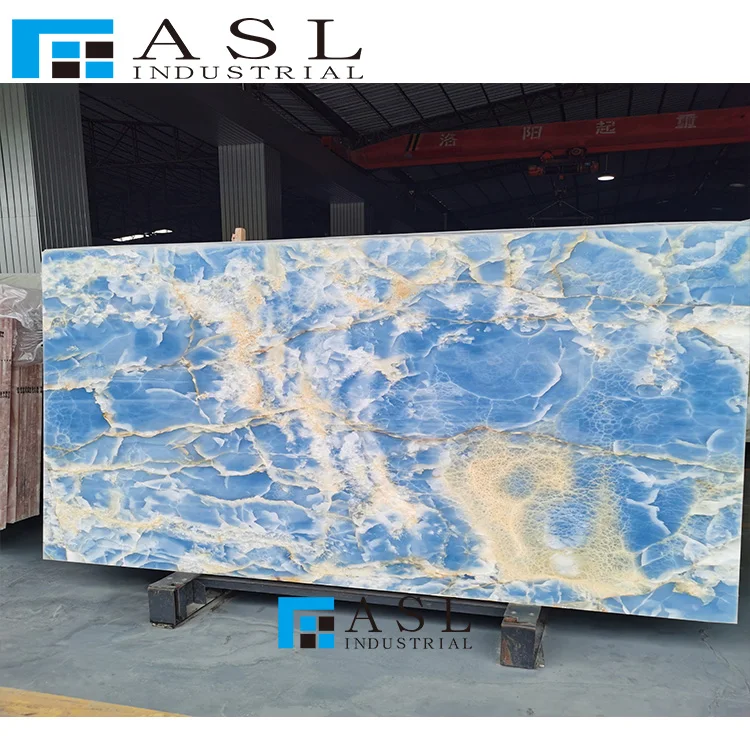 Good quality blue onyx marble slabs and blue onyx tiles