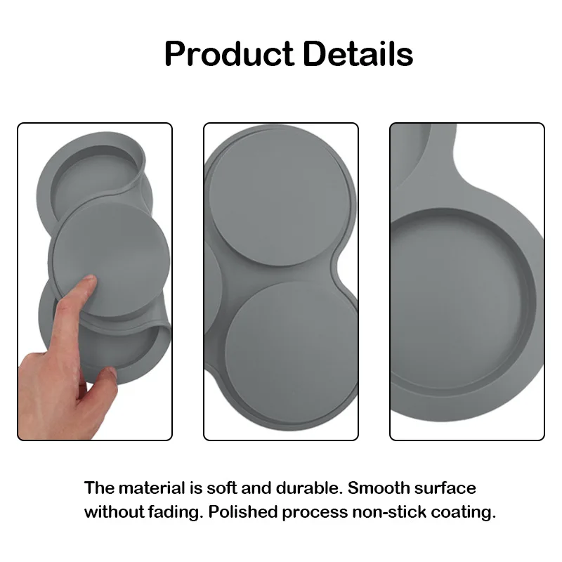 4 Inch High-Temperature Resistant Silicone Cake Molds 3 Grid Round Shapes DIY Pizza Baking Pan Tools supplier