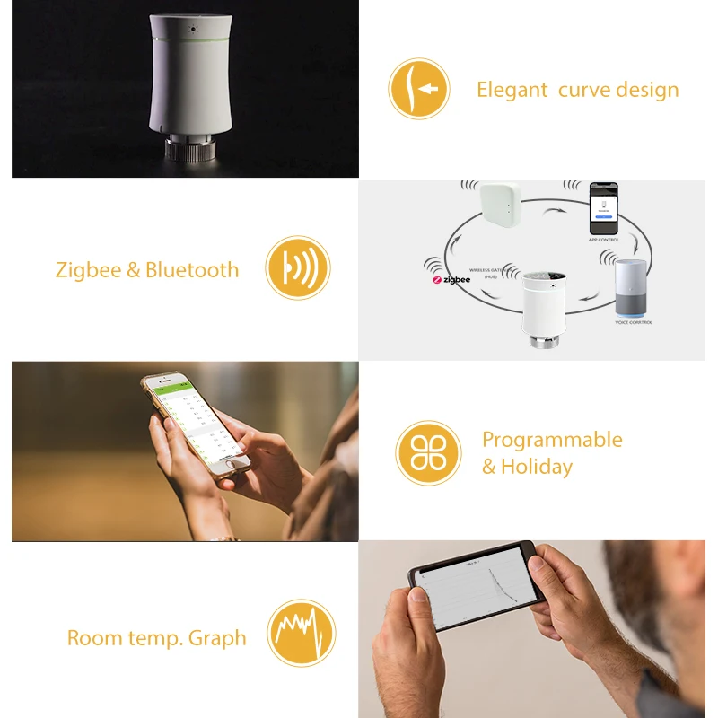 Becasmart Brt Smart Zigbee Rtv Radiator Thermostatic Valve