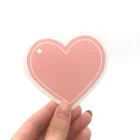 Heart Tag Hang Tags Custom Die Cut Hangtag Pink Heart Shape Hang Tag For Women's Clothes