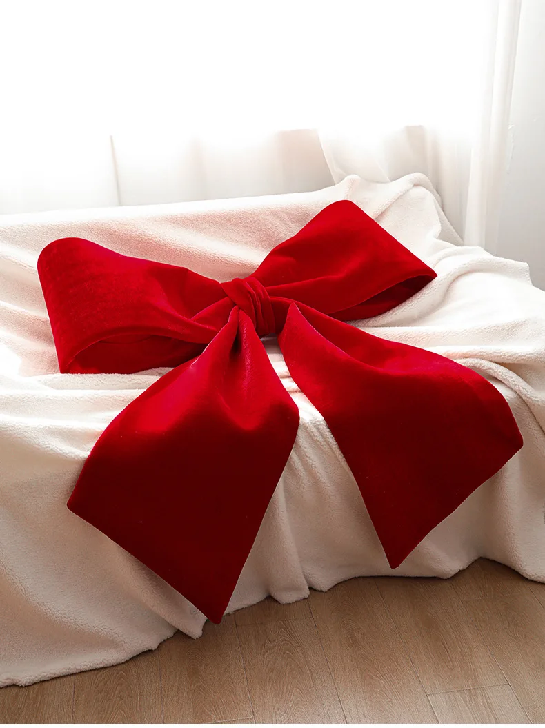 product large velvet burgundy christmas bows velvet bows tree decor christmas ornaments for home birthday party front door wedding decor-6