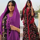 Turkey AB100 Middle East Turkey Dubai Cross-border Trade ABaya Printed Long Dress Muslim Women's Robes