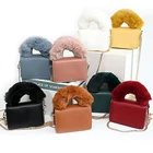 Luxury Bag Handbags Ladies Custom Luxury Fashion Handbag Fur Furry Purses Leather Pu Bag