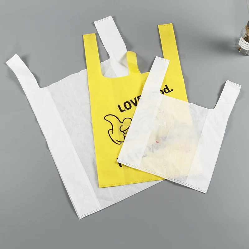 Eco-friendly Non-woven Shopping bags disposable shopping tote bags vest bags for shopping