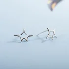 Stud Silver Star Earring 20201Trendy Design Stud Shape Style Sterling Silver Jewelry Moon Star Earring