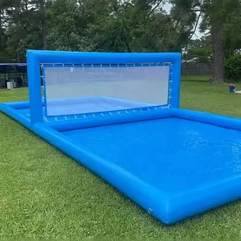 Large PVC Inflatable Volleyball Court Adults Children Outdoor Beach Volleyball Sports Water Party Summer Trampoline Park