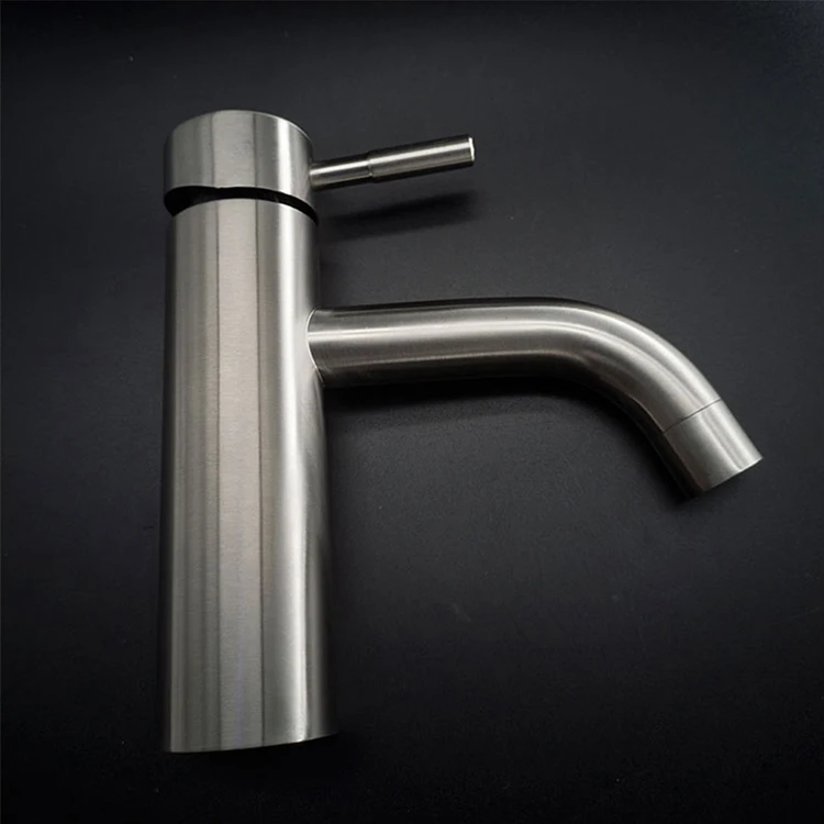 Single Handle Stainless Steel Bathroom Basin Faucet