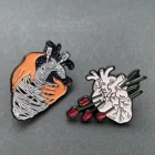 Hands Custom Blue Heart Artery Be Brave Water Hands Brain Body Apparatus Soft Enamel Lapel Safety Pin