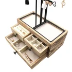 Jewelry Tree Jewelry Organizer 3 Tier Metal Jewelry Holder Stand With Wood Basic Storage Box 3 Tier Jewelry Tree Stand