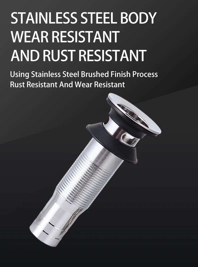 Modern Stainless Steel Pop-up Stopper for Bathroom Sinks for Hotels Serving As Floor Drain or Basin Drain Accessory supplier