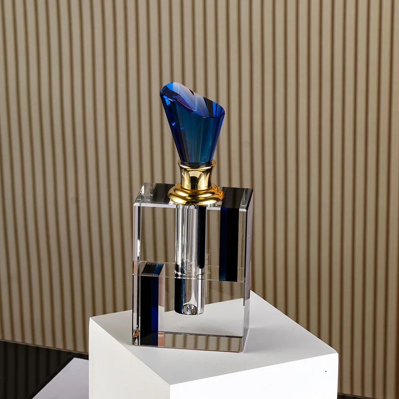 product new design cross stripe simple fashion glass empty bottle 12ml crystal perfume bottle-7