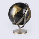 Promotional Promotional Top Quality PVC Surface Universal Metal Base 25cm Antique World Globe For Home Decoration