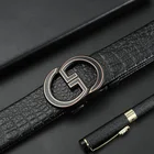 Leather Belt Brand Men's Leather Belt Automatic Buckle Belt Designer Cowhide Wholesale Luxury Belt