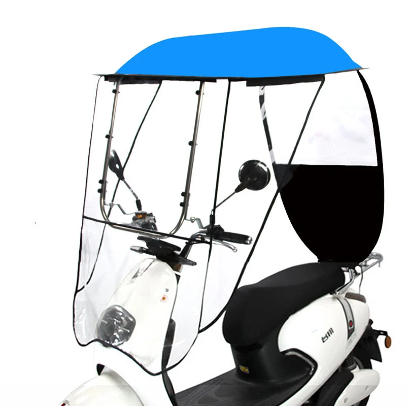 WXL418 Sunshade Thickened Windproof Windshield Motorcycle Umbrellas Foldable Electric Car Canopy Umbrella